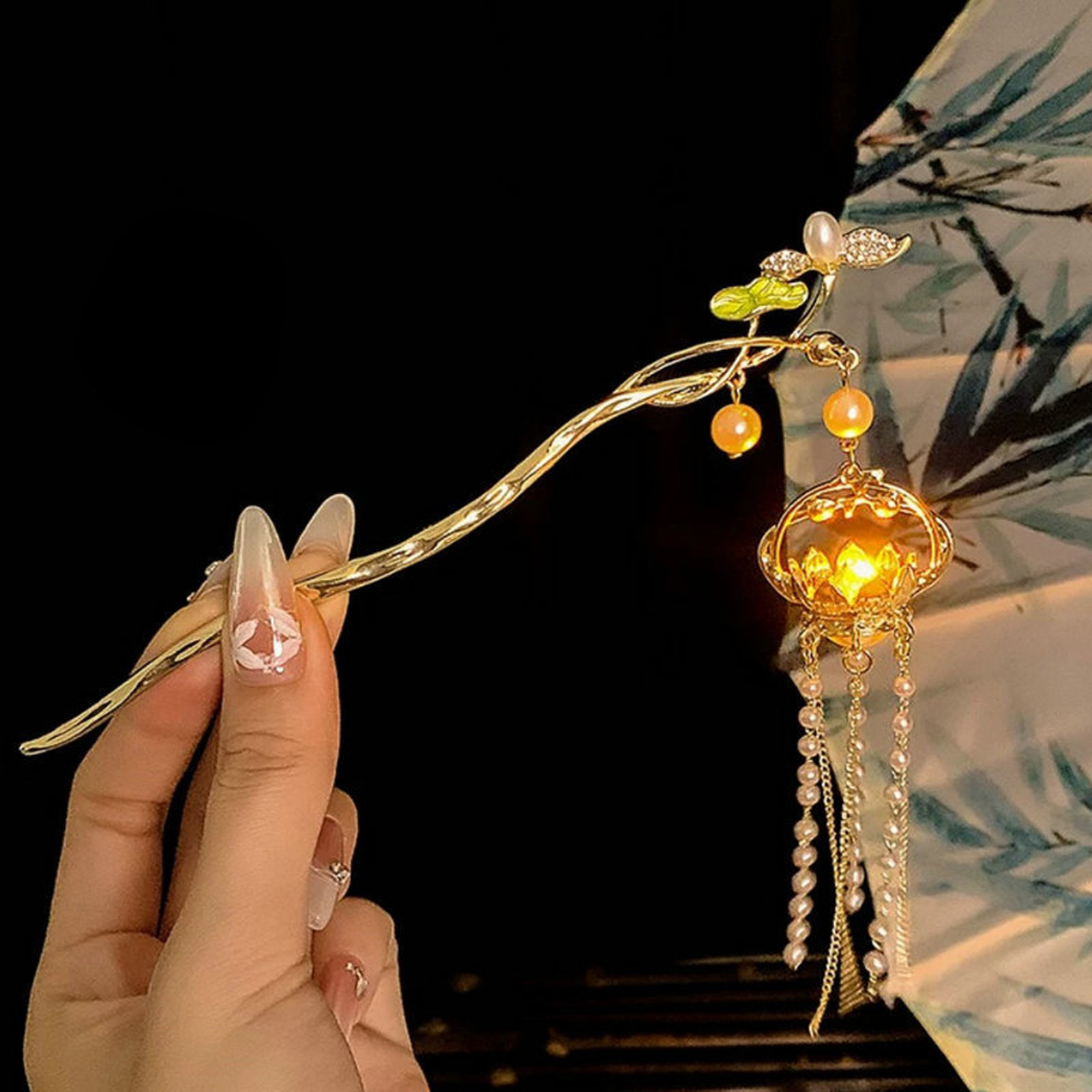 Luminous Flower Hairpin Exquis - Hanbok Hair Pin 评论和价格