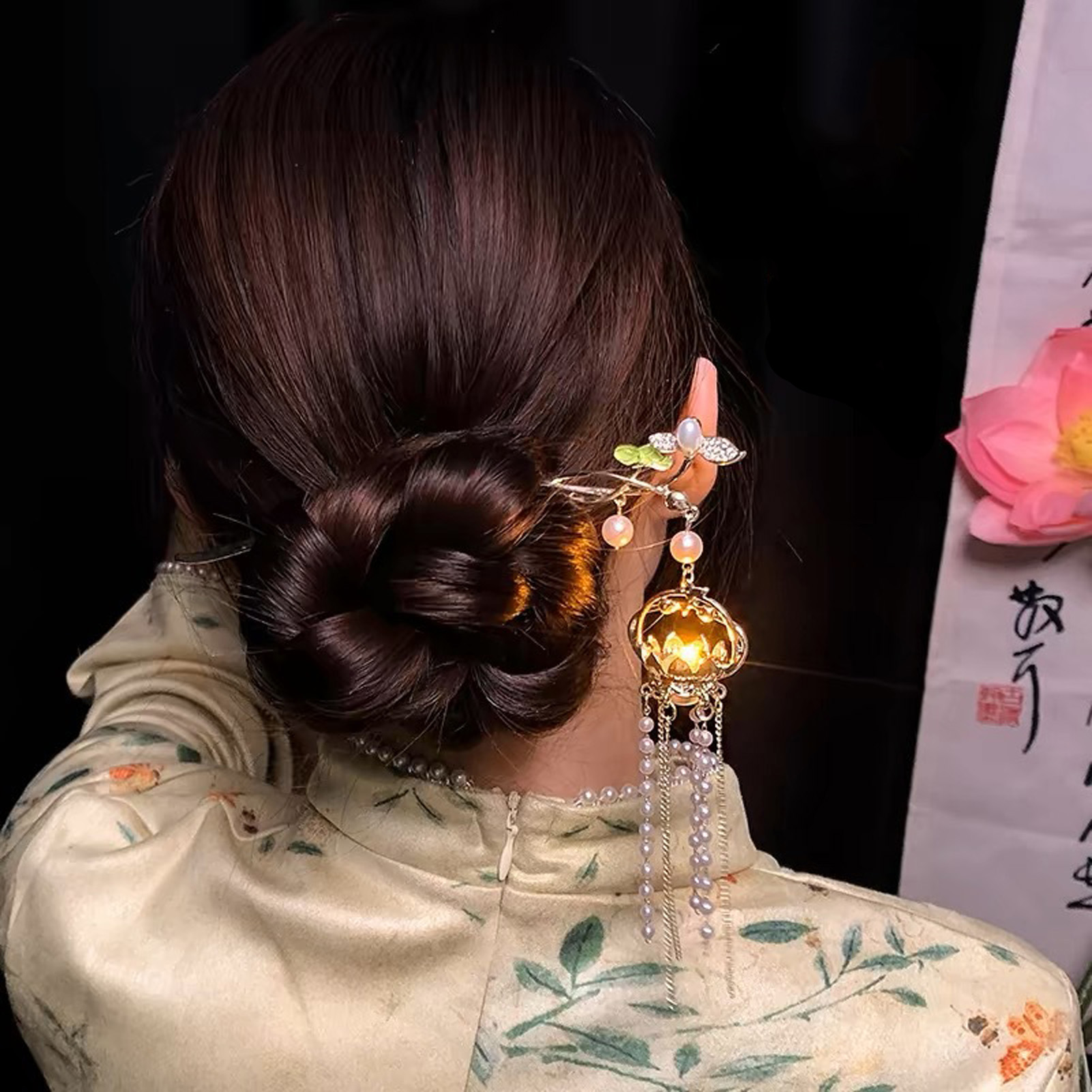 Luminous Flower Hairpin Exquis - Hanbok Hair Pin 评论和价格