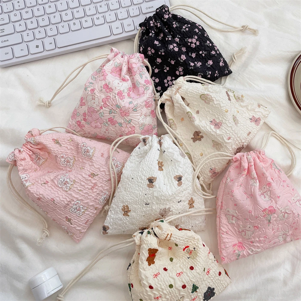 Cartoon Drawstring Cosmetic Ba - Korean Skincare Routine 评论和价格