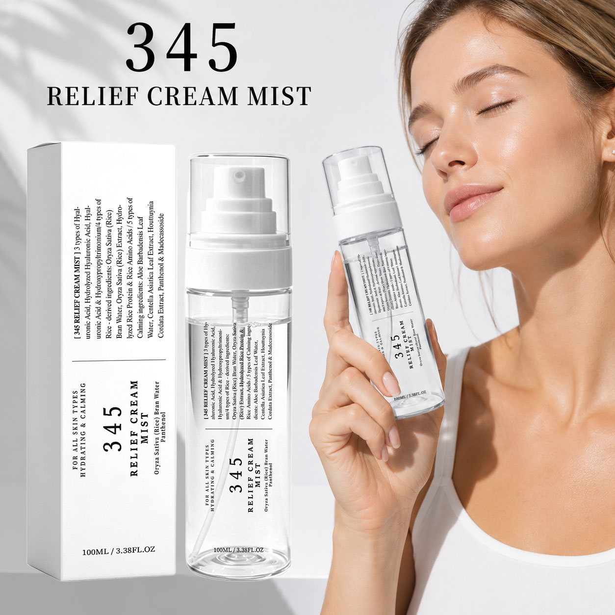 345 Relief Cream Mist Korean S - Korean Skincare Routine 评论和价格
