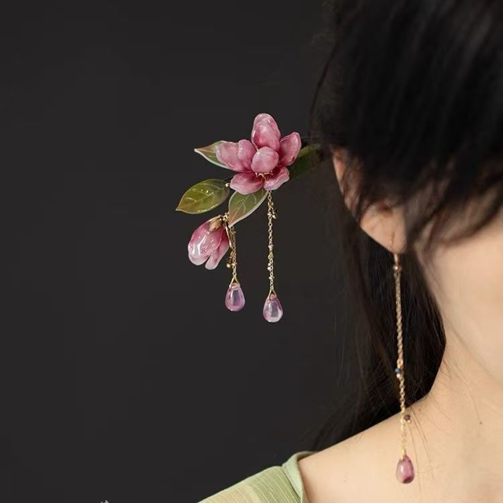 Floral Hair Stick Chinese Styl - Hanbok Hair Pin 评论和价格