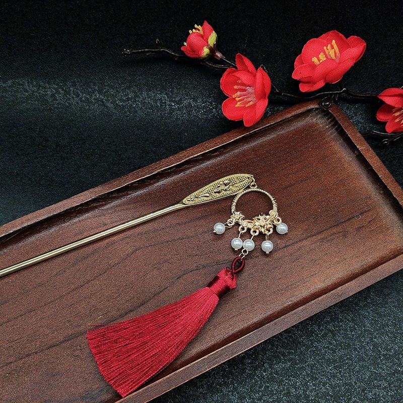 Ancient-Style Tassel Lotus Hai - Hanbok Hair Pin 评论和价格