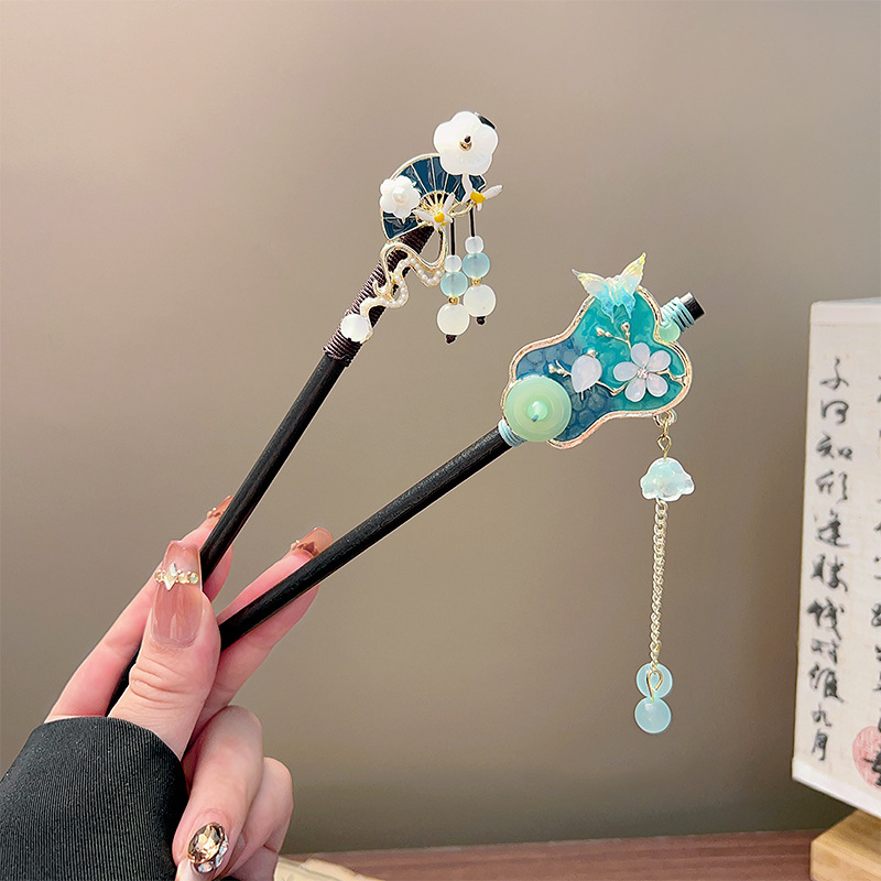 Classic Tassel Hair Stick Blac - Hanbok Hair Pin 评论和价格